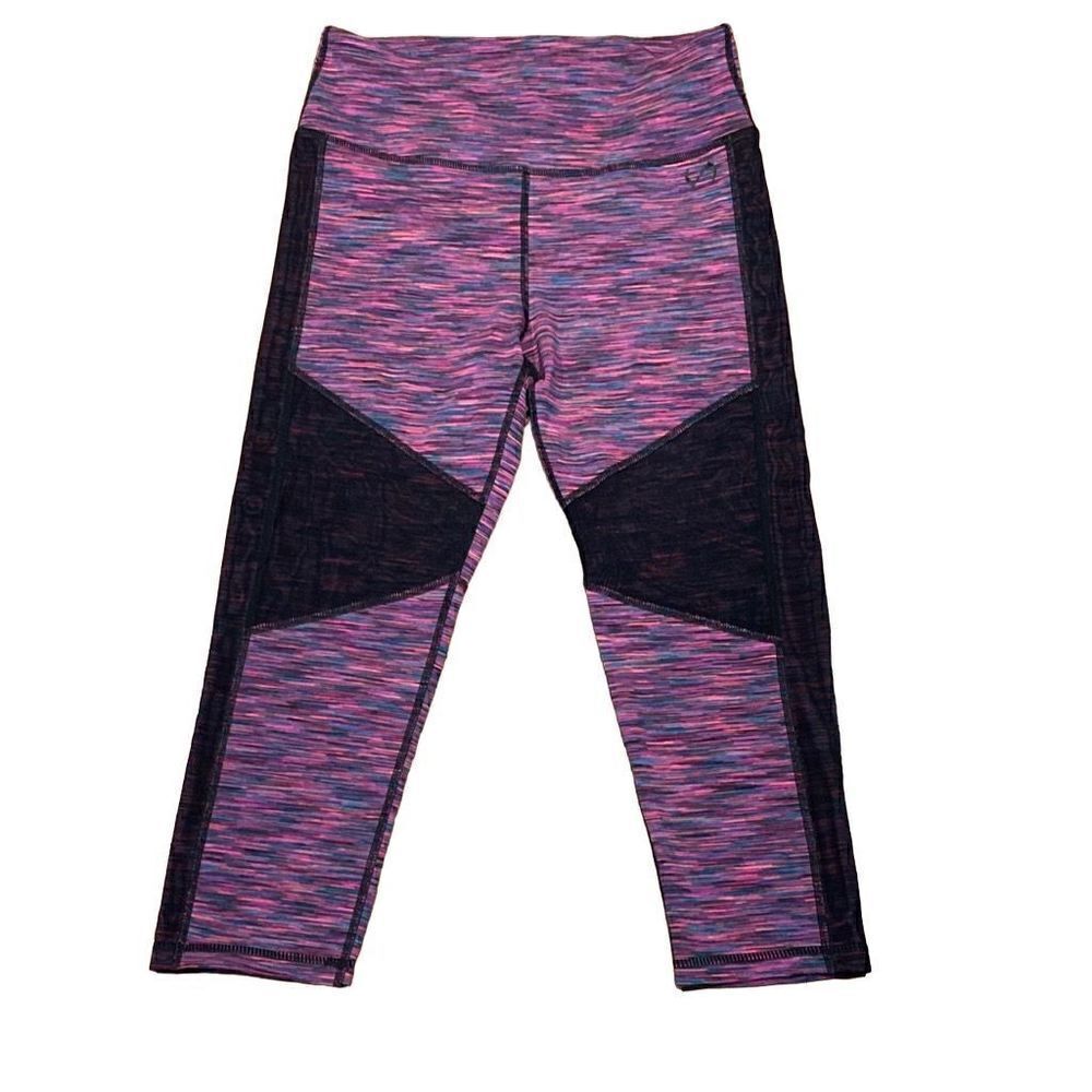 TLF High Waisted Cropped Purple Workout Leggings Women Size Medium